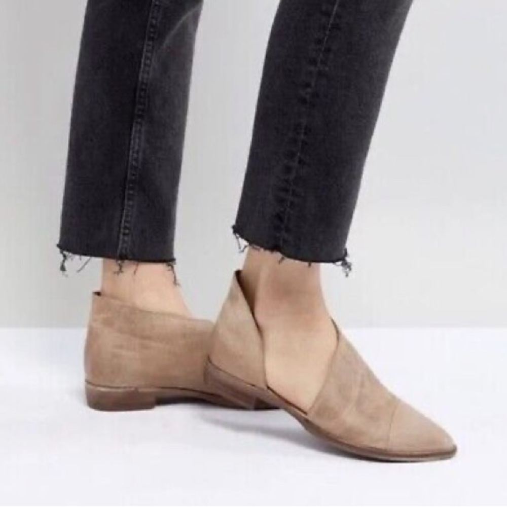 Free People Royale Flats Greyish-Tan- Size 6